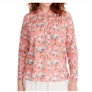 J.Crew Liberty Josephine Floral Ruffle Popover Top